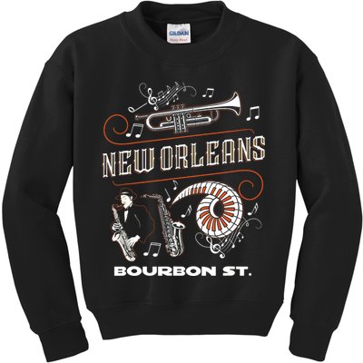 New Orleans Louisiana Jazz Festival Vintage Kids Sweatshirt