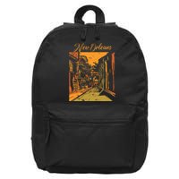 New Orleans Louisiana Souvenir Bourbon Street 16 in Basic Backpack