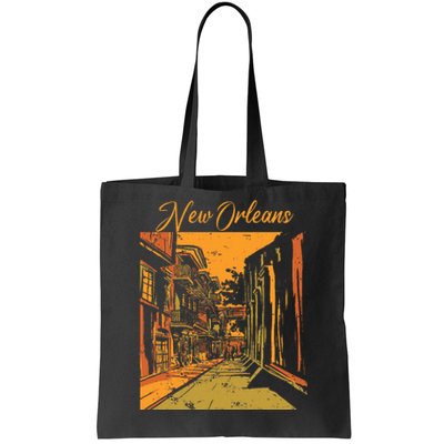 New Orleans Louisiana Souvenir Bourbon Street Tote Bag