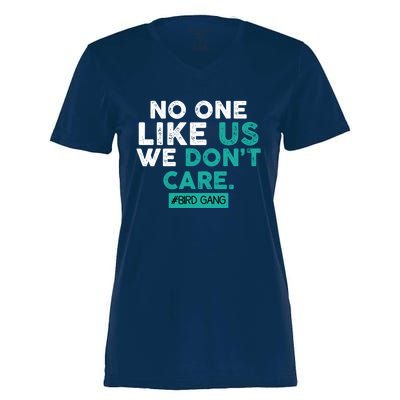 No One Likes Us We Don't Care Vintage Philly Bird Gang Funny Women's Momentum V-Neck T-Shirt