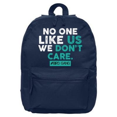 No One Likes Us We Don't Care Vintage Philly Bird Gang Funny 16 in Basic Backpack