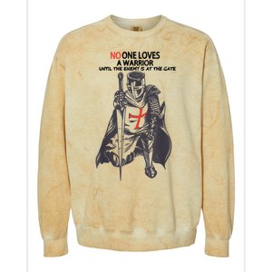 No One Loves A Warrior, Warriors Of Christ Knights Templar Colorblast Crewneck Sweatshirt