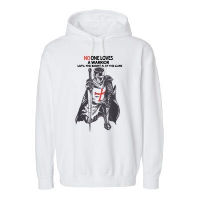 No One Loves A Warrior, Warriors Of Christ Knights Templar Garment-Dyed Fleece Hoodie