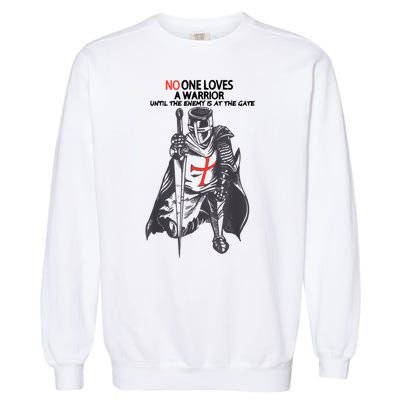 No One Loves A Warrior, Warriors Of Christ Knights Templar Garment-Dyed Sweatshirt