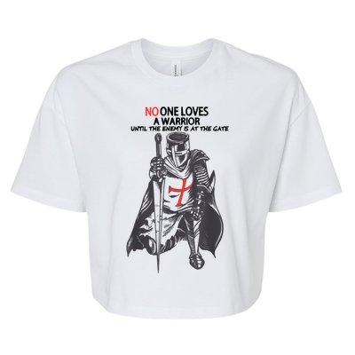 No One Loves A Warrior, Warriors Of Christ Knights Templar Bella+Canvas Jersey Crop Tee