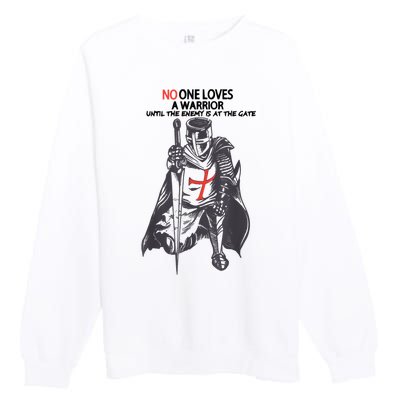 No One Loves A Warrior, Warriors Of Christ Knights Templar Premium Crewneck Sweatshirt