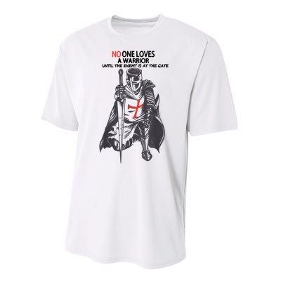 No One Loves A Warrior, Warriors Of Christ Knights Templar Performance Sprint T-Shirt