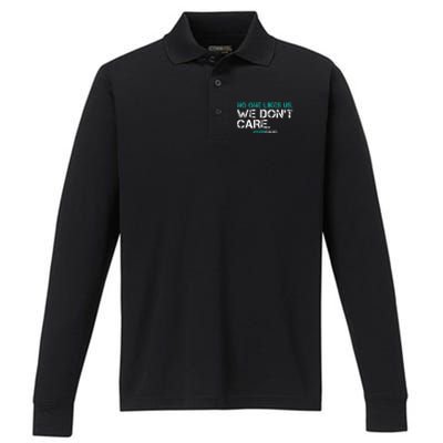 No One Likes Us We Don't Care Vintage Philly Motivational Performance Long Sleeve Polo