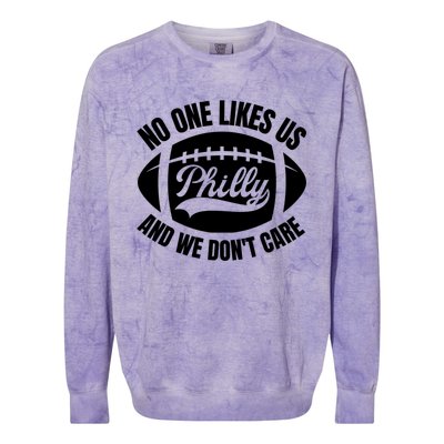 No One Likes Us We Don't Care Vintage Philly Bird Gang Funny Colorblast Crewneck Sweatshirt