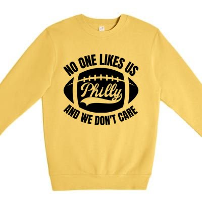 No One Likes Us We Don't Care Vintage Philly Bird Gang Funny Premium Crewneck Sweatshirt