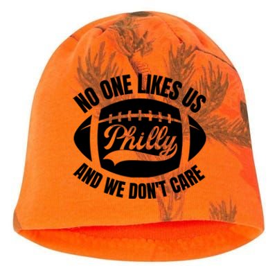 No One Likes Us We Don't Care Vintage Philly Bird Gang Funny Kati - Camo Knit Beanie