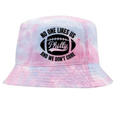 No One Likes Us We Don't Care Vintage Philly Bird Gang Funny Tie-Dyed Bucket Hat