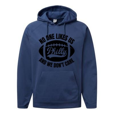 No One Likes Us We Don't Care Vintage Philly Bird Gang Funny Performance Fleece Hoodie