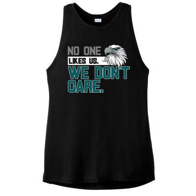 No One Likes Us We Don't Care Football Fan Ladies PosiCharge Tri-Blend Wicking Tank