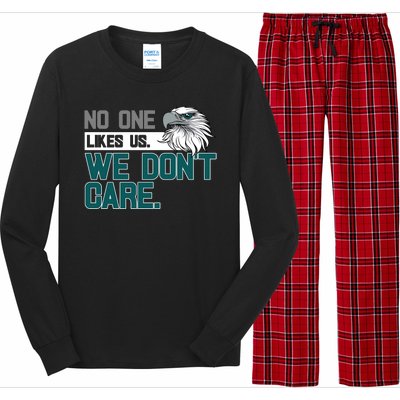 No One Likes Us We Don't Care Football Fan Long Sleeve Pajama Set