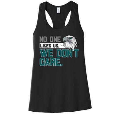 No One Likes Us We Don't Care Football Fan Women's Racerback Tank