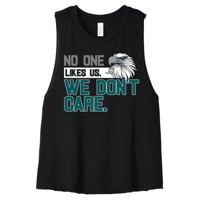 No One Likes Us We Don't Care Football Fan Women's Racerback Cropped Tank