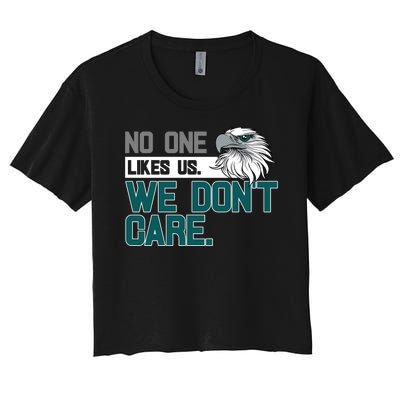 No One Likes Us We Don't Care Football Fan Women's Crop Top Tee