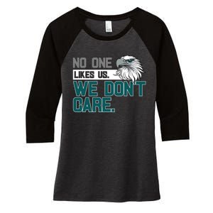 No One Likes Us We Don't Care Football Fan Women's Tri-Blend 3/4-Sleeve Raglan Shirt