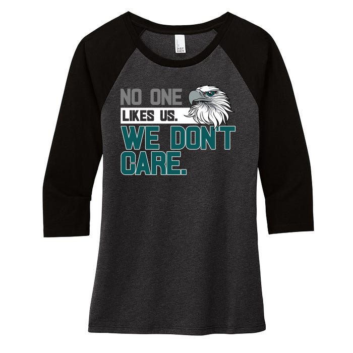 No One Likes Us We Don't Care Football Fan Women's Tri-Blend 3/4-Sleeve Raglan Shirt