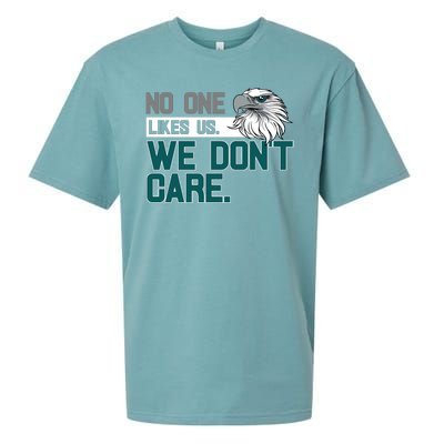 No One Likes Us We Don't Care Football Fan Sueded Cloud Jersey T-Shirt