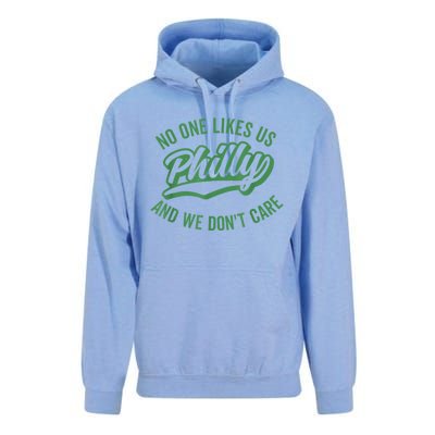 No One Likes Us We Don't Care Philadelphia Philly Fan Unisex Surf Hoodie