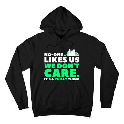 No One Likes Us We Don't Care Vintage Philly Bird Gang Funny Hoodie