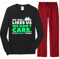 No One Likes Us We Don't Care Vintage Philly Bird Gang Funny Long Sleeve Pajama Set