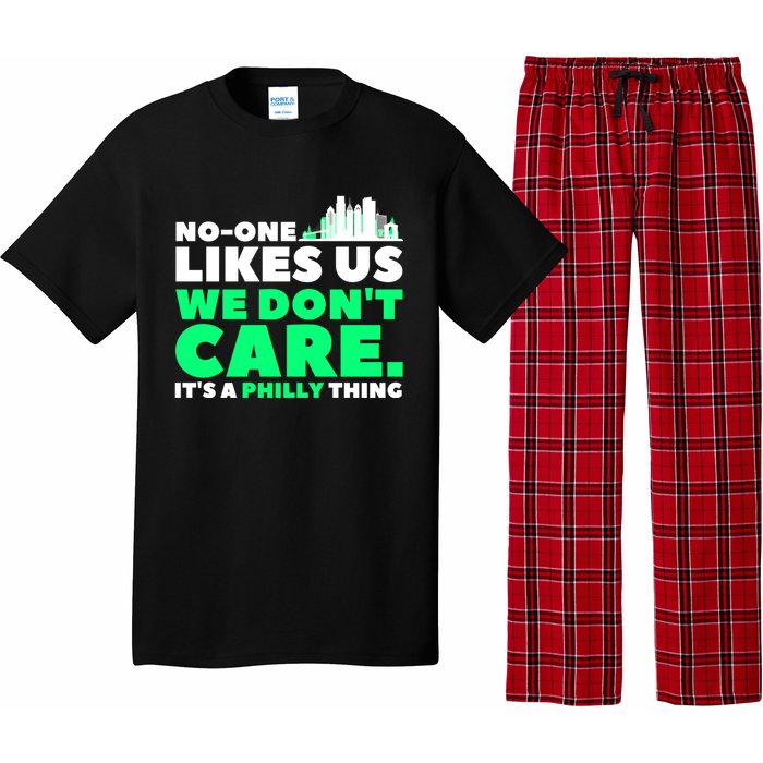 No One Likes Us We Don't Care Vintage Philly Bird Gang Funny Pajama Set