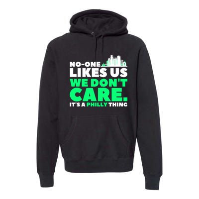 No One Likes Us We Don't Care Vintage Philly Bird Gang Funny Premium Hoodie