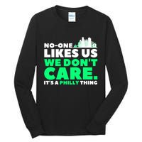 No One Likes Us We Don't Care Vintage Philly Bird Gang Funny Tall Long Sleeve T-Shirt