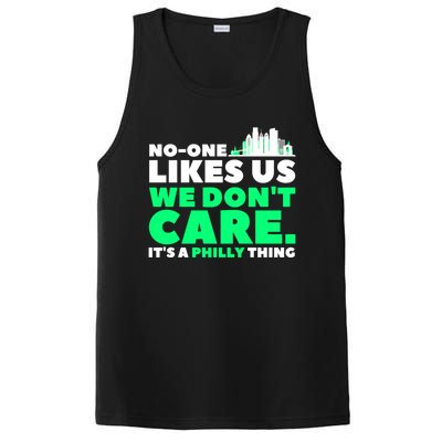 No One Likes Us We Don't Care Vintage Philly Bird Gang Funny PosiCharge Competitor Tank