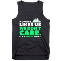 No One Likes Us We Don't Care Vintage Philly Bird Gang Funny Tank Top