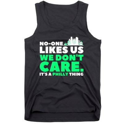 No One Likes Us We Don't Care Vintage Philly Bird Gang Funny Tank Top