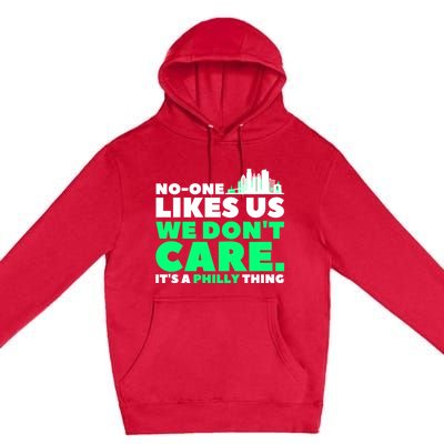 No One Likes Us We Don't Care Vintage Philly Bird Gang Funny Premium Pullover Hoodie