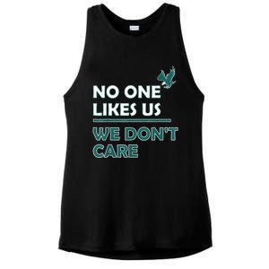 No One Likes Us We Don't Care Funny Philadelphia Philly Fan Ladies PosiCharge Tri-Blend Wicking Tank