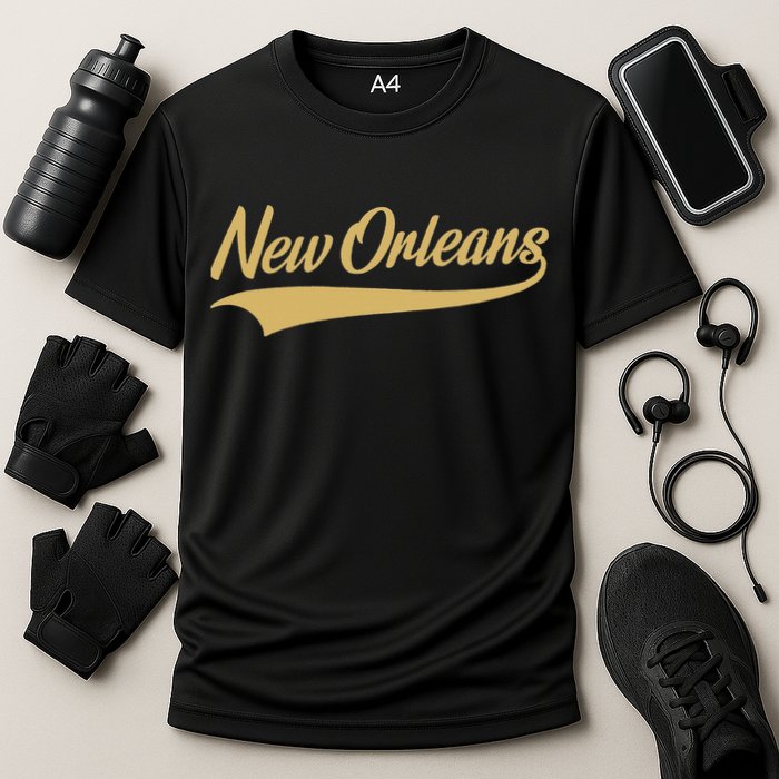 New Orleans Louisiana Throwback Design Classic Cooling Performance Crew T-Shirt