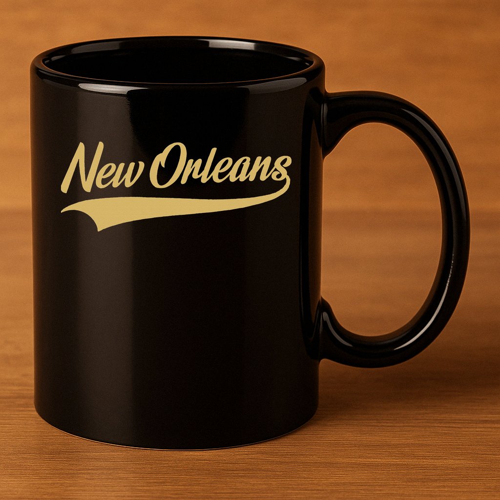 New Orleans Louisiana Throwback Design Classic 11oz C Handle Ceramic Mug