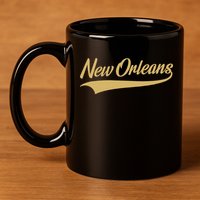 New Orleans Louisiana Throwback Design Classic 11oz C Handle Ceramic Mug