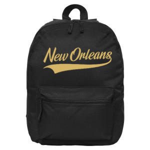 New Orleans Louisiana Throwback Design Classic 16 in Basic Backpack