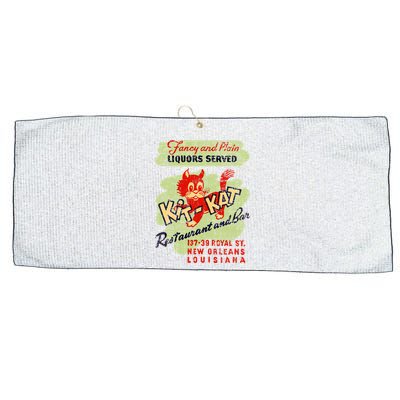 New Orleans Louisiana Restaurant Bar Vintage Advertising Large Microfiber Waffle Golf Towel