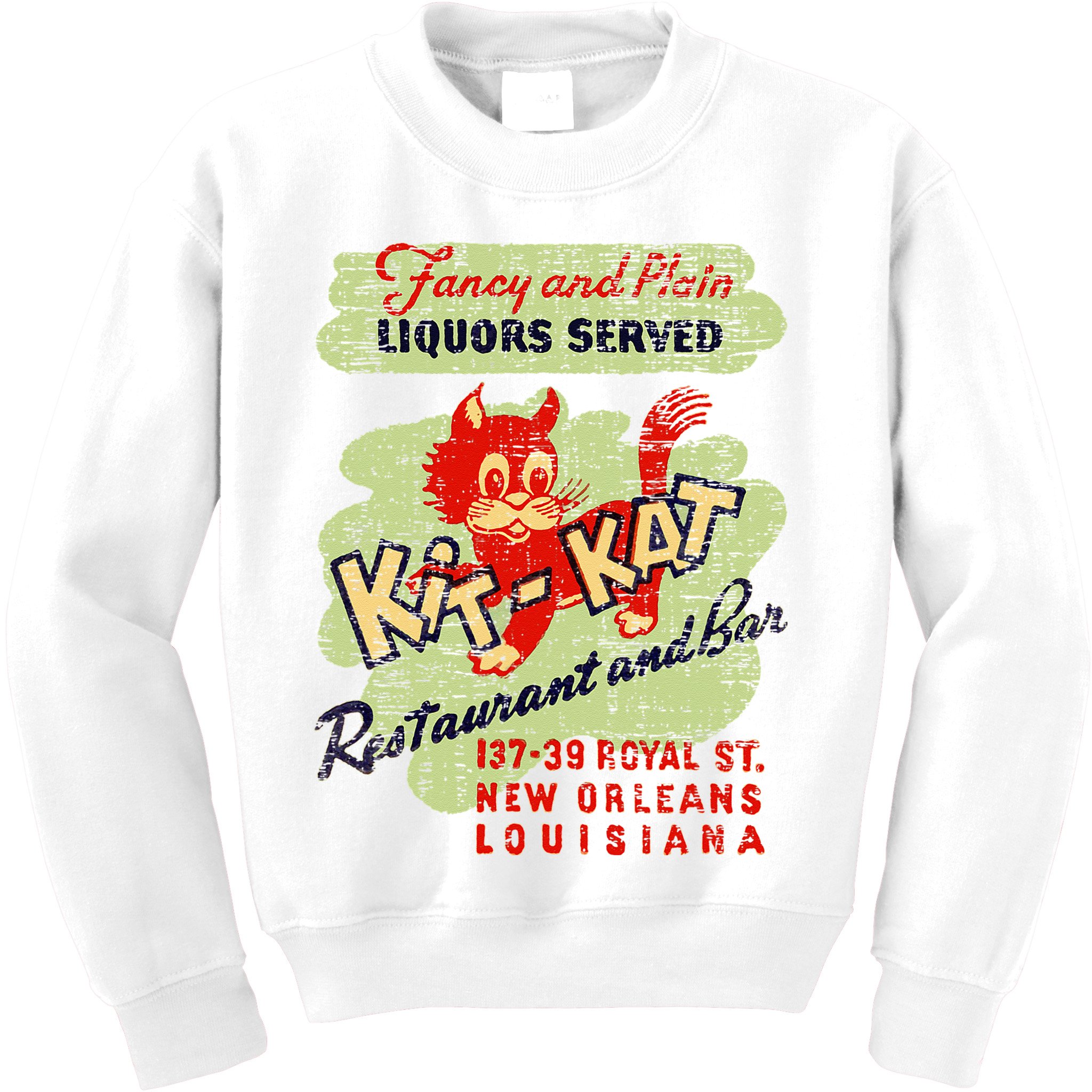 New Orleans Louisiana Restaurant Bar Vintage Advertising Kids Sweatshirt