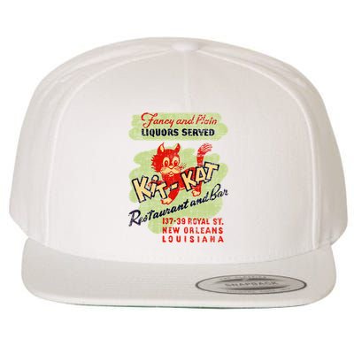 New Orleans Louisiana Restaurant Bar Vintage Advertising Wool Snapback Cap