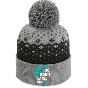 No One Likes Us We Don't Care Philly Bird Gang Football The Baniff Cuffed Pom Beanie