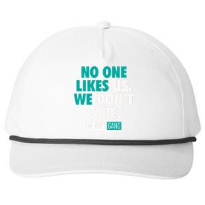 No One Likes Us We Don't Care Philly Bird Gang Football Snapback Five-Panel Rope Hat