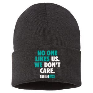 No One Likes Us We Don't Care Philly Bird Gang Football Sustainable Knit Beanie