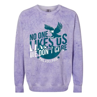 No One Likes Us We Dont Care Vintage Bird Gang Colorblast Crewneck Sweatshirt