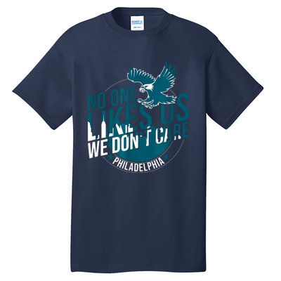 No One Likes Us We Dont Care Vintage Bird Gang Tall T-Shirt