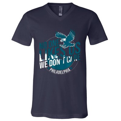 No One Likes Us We Dont Care Vintage Bird Gang V-Neck T-Shirt