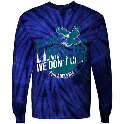 No One Likes Us We Dont Care Vintage Bird Gang Tie-Dye Long Sleeve Shirt